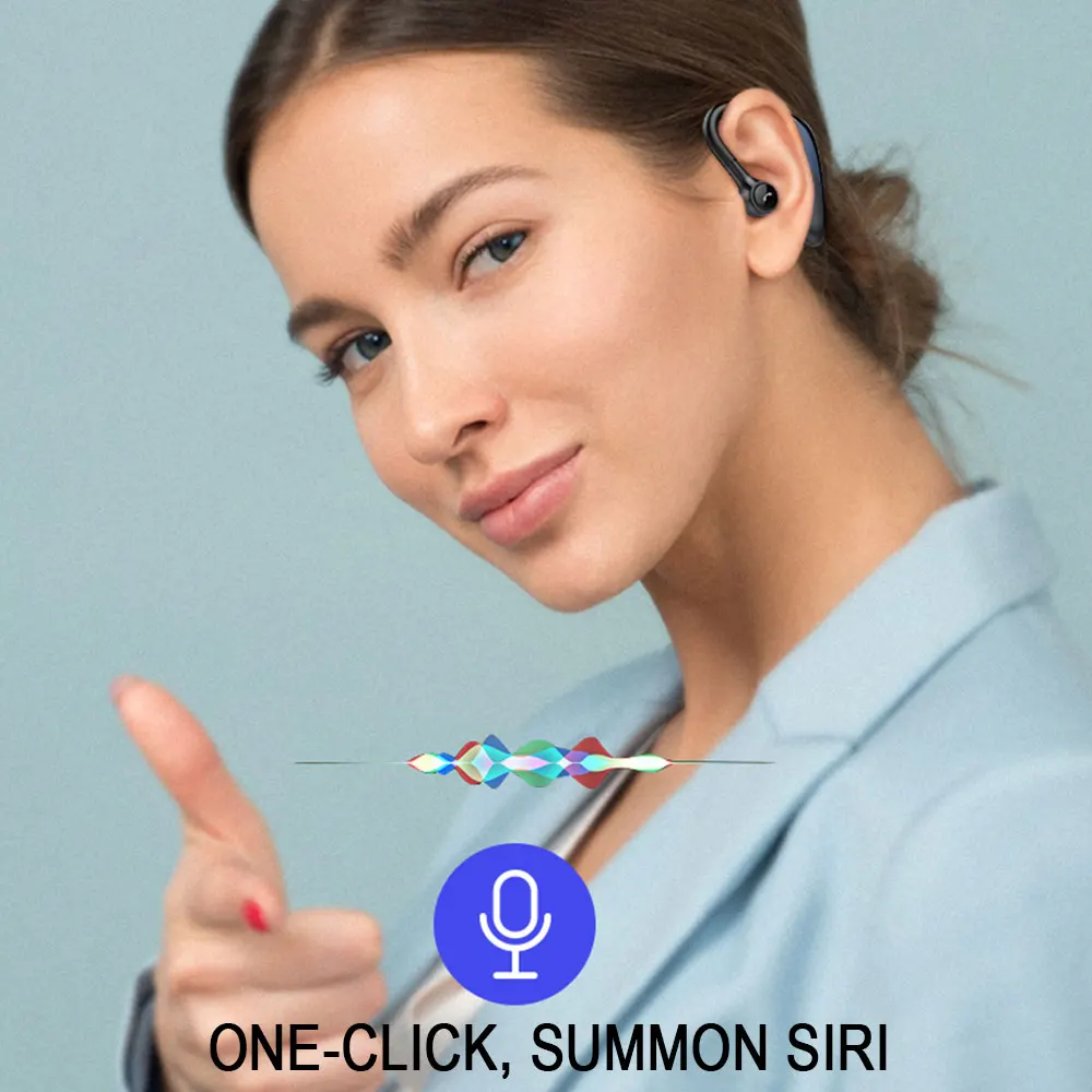 Беспроводные наушники с Bluetooth 5,0, длительная работа от аккумулятора, свободные руки, игровая гарнитура, деловые наушники, спортивные наушники для вождения с микрофоном