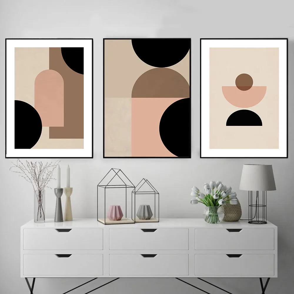 

Minimalist Abstract Watercolor Painting Canvas Prints Geometry Modern Gallery Wall Art Picture Nordic Poster Home Room Decor