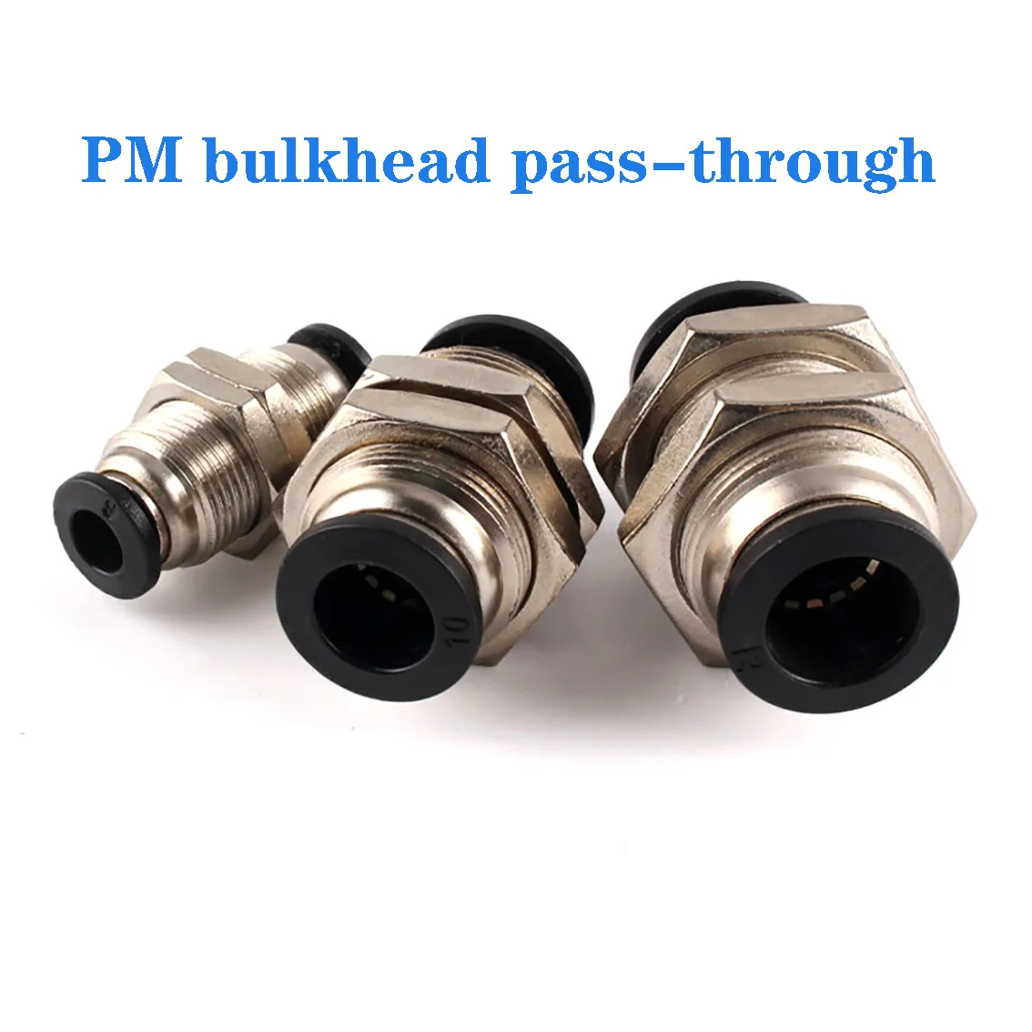 

1Pc 4，6，8，10，12mm Pneumatic Joint PM Straight Through Bulkhead Connector OD Hose Plastic Push In Gas Quick Connector Air Fitting