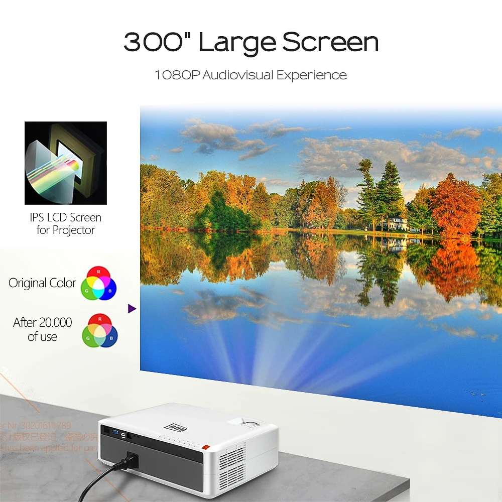 AKEY6 Pro MINI AUN LED Projector 300 inch Theater Android WIFI 4K Video Full HD 1080P Beamer for Home Cinema Phone PS | Электроника
