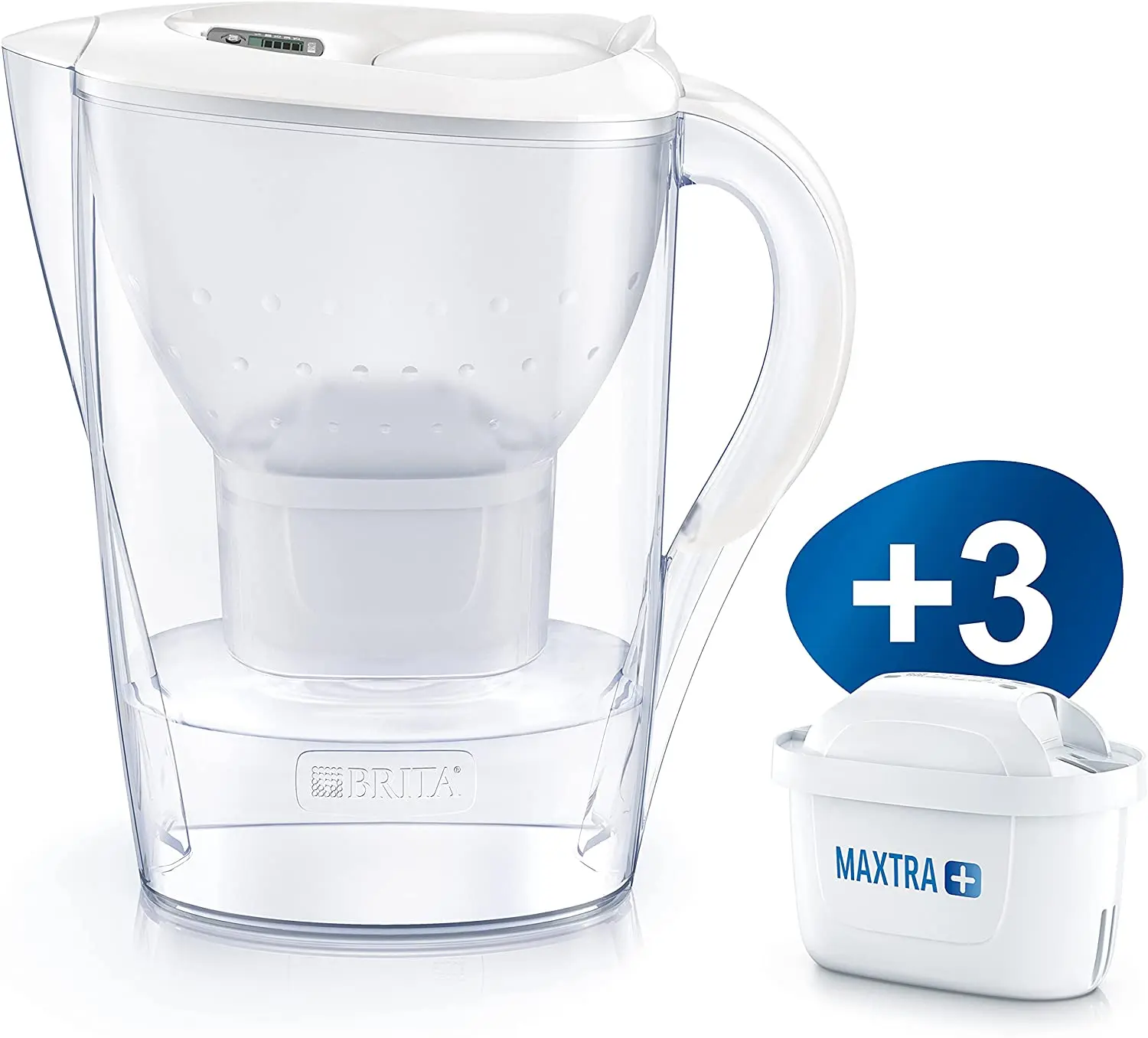 Кувшин для фильтра воды BRITA Marella XL л включает в себя 3 x MAXTRA + фильтрующие картриджи