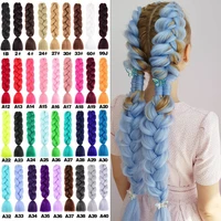 single color braiding hair jumbo braids hair extensions colored braid hair synthetic braid hair colourful braiding hair for girl