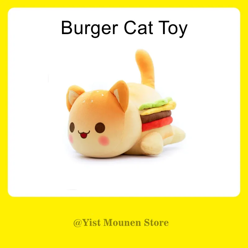 

Meows Plush Doll French Fries Burgers Bread Sandwich Donut Cat Aphmau Plush Toy Sofa Decoration Kids Toy Valentine's Day Gifts