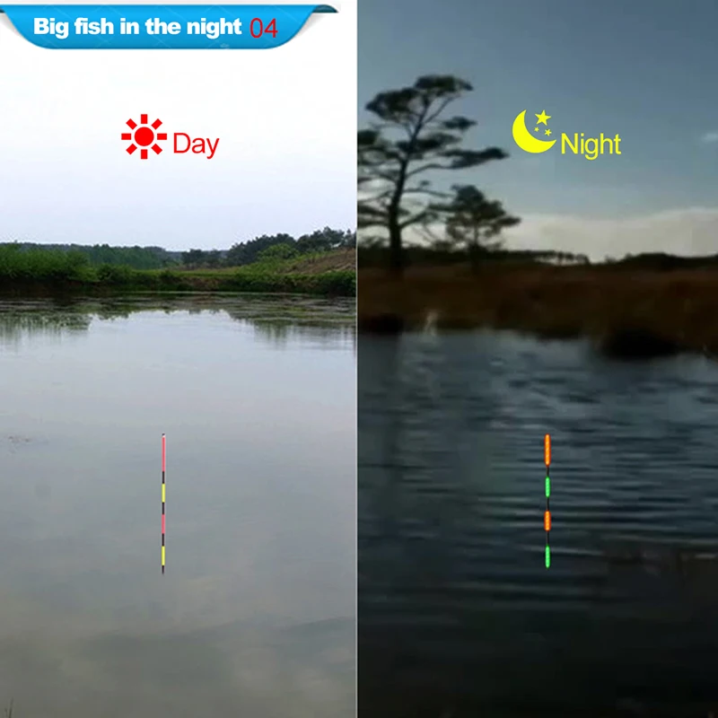 1Pcs Night Fishing Float Light Great Buoyance Glowing Luminous Carp Bobbers Electronic Accessories Winter fishing | Спорт и