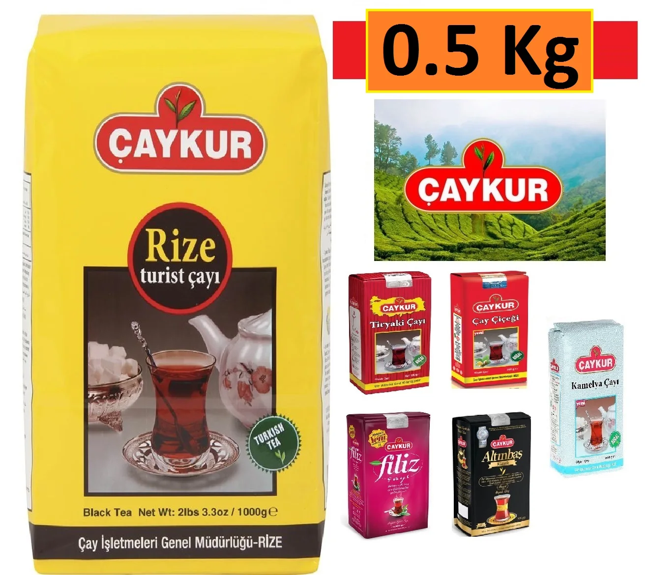 

Traditional Turkish Black Tea Caykur Tourist Tea Breakfast Tea Hot Drink Herbal Drink From Black Sea Mountains 500G-8 Types