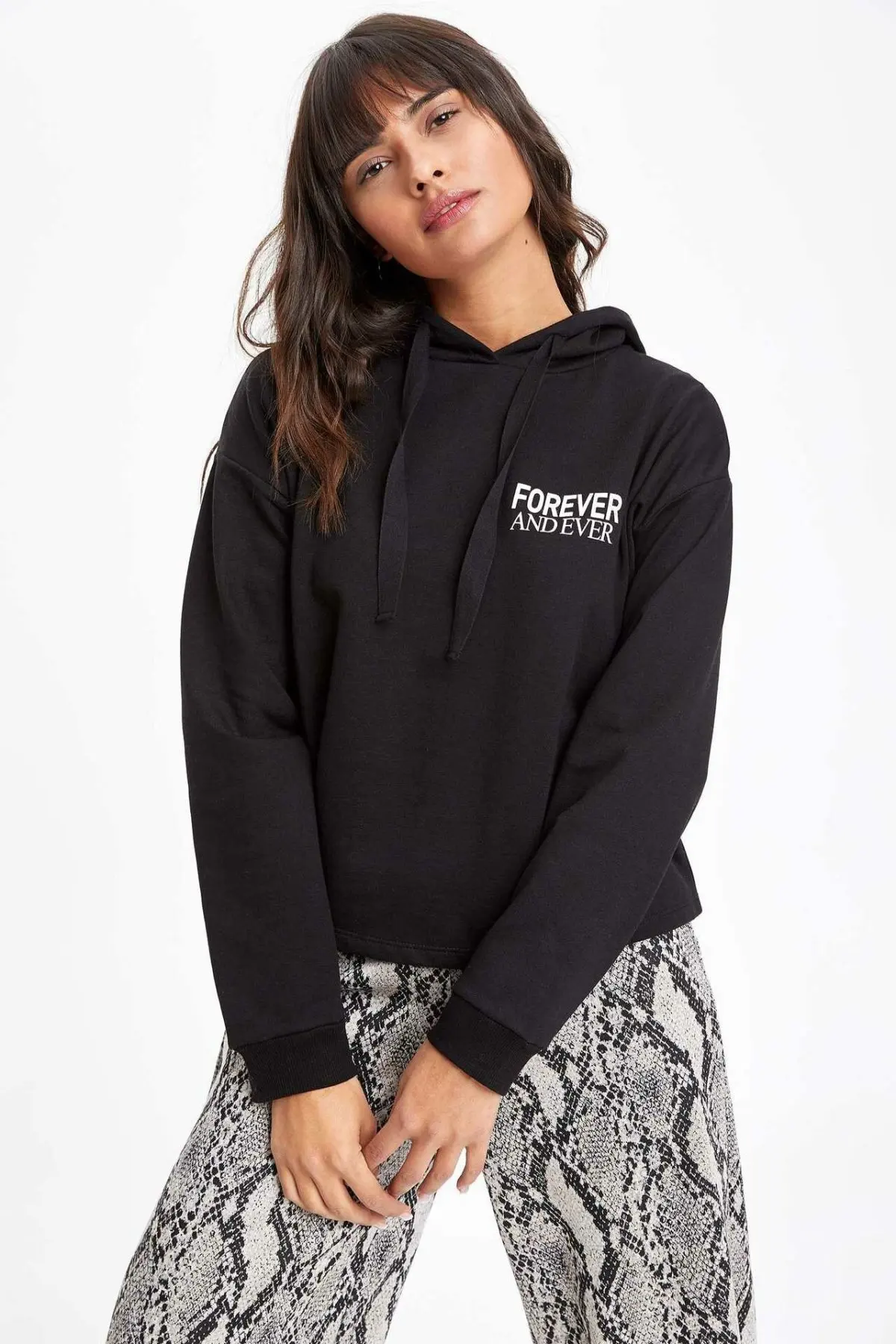 Дефакто женские толстовки свободные пуловеры с длинным рукавом Женские