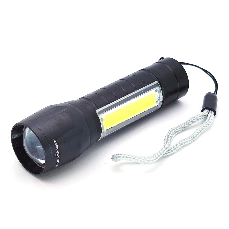 Ручной светодиодный фонарь 3 Вт встроенный аккумулятор зарядка microUSB режима