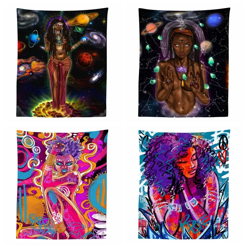 

Black Girl Chakra Art Beautiful African American Female Spirituality Goddess Tribal Ideas Psychedelic Tapestry By Ho Me Lili Dec