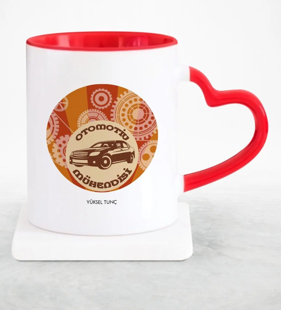 

Personalized Professional Automotive Engineer Red Heart Mug Cup-1