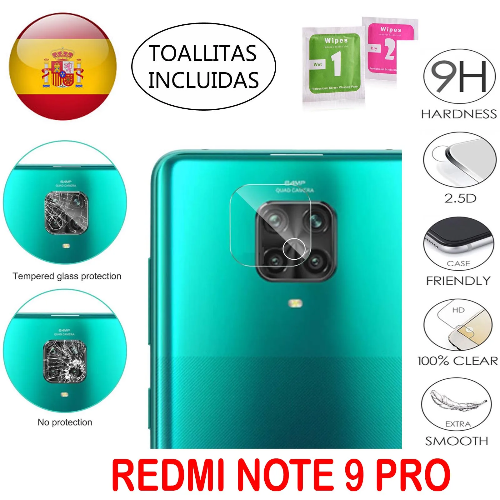 Закаленное защитное стекло для камеры Xiaomi Redmi Note 8 / Pro 9 9S | Мобильные телефоны и