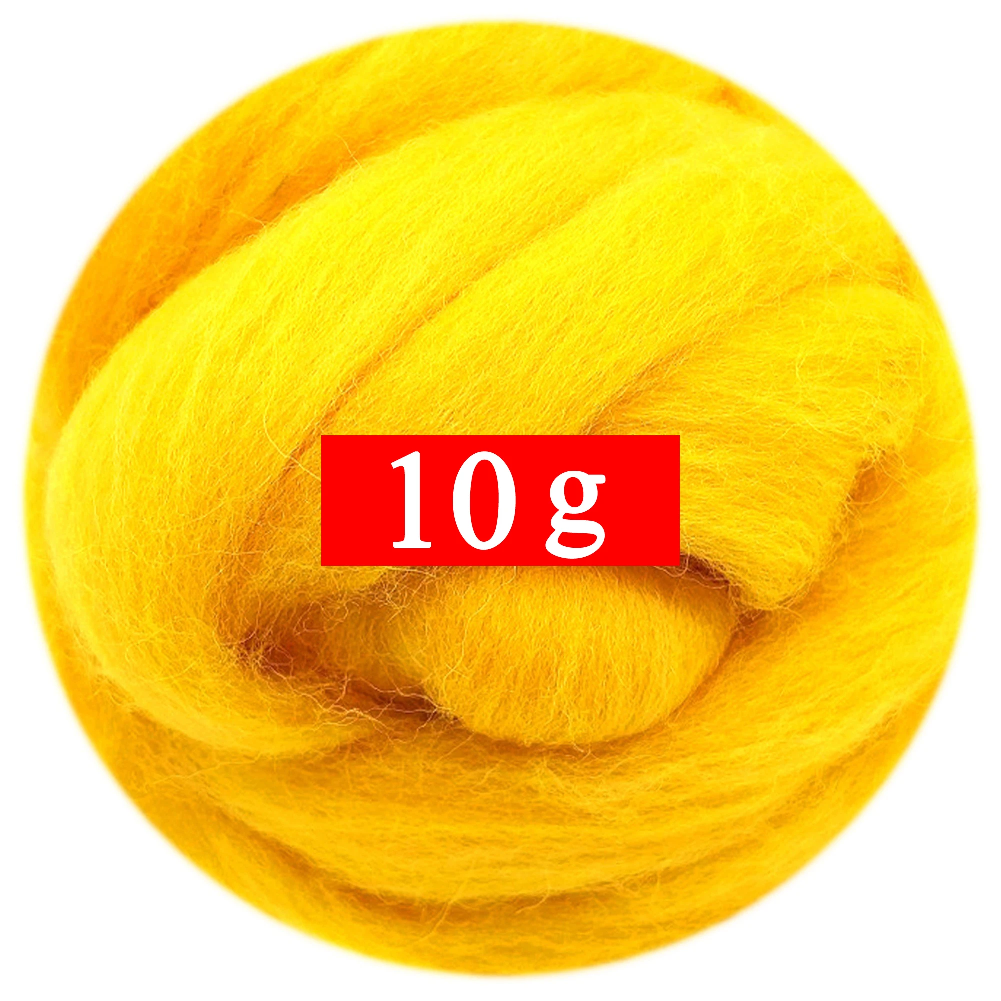 

10g Felting Wool (40 Colors) 19 Microns Super Soft Natural Wool Fiber for Needle Felting Kit 0.35 OZ Per Color (No. 12)