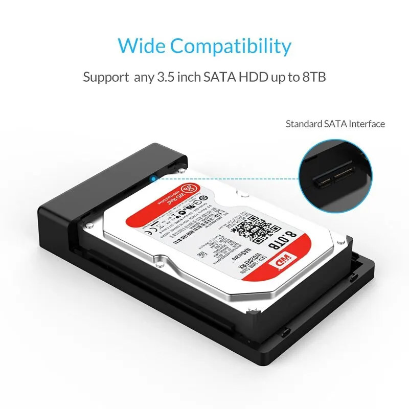 ORICO корпус жесткого диска SATA до USB3.0 внешняя док станция для 2 5 3 дюйма HDD SSD 18 ТБ