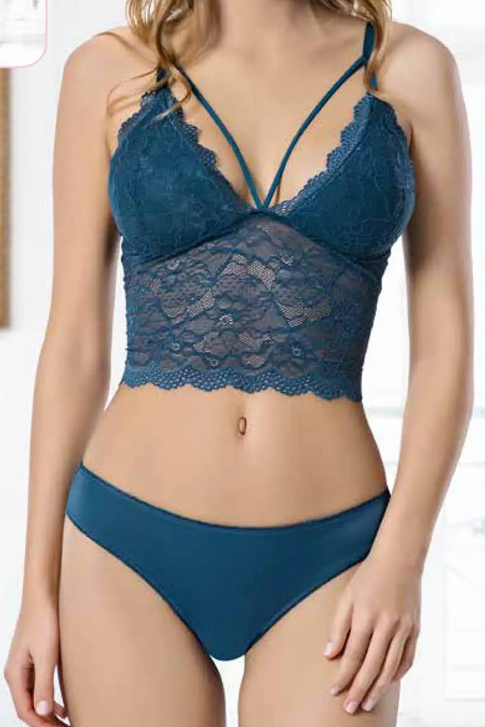 Women's 3 colors  Pieces Ruched Unsupported Bralet Bustier Bra Suit Comfortable Warm Hot Sexy Ballless Slip Kilot