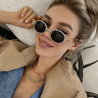 2021 new diamond sunglasses female fashion steampunk round frame ins woman trend outdoor comfort wear dazzing eyeglasses