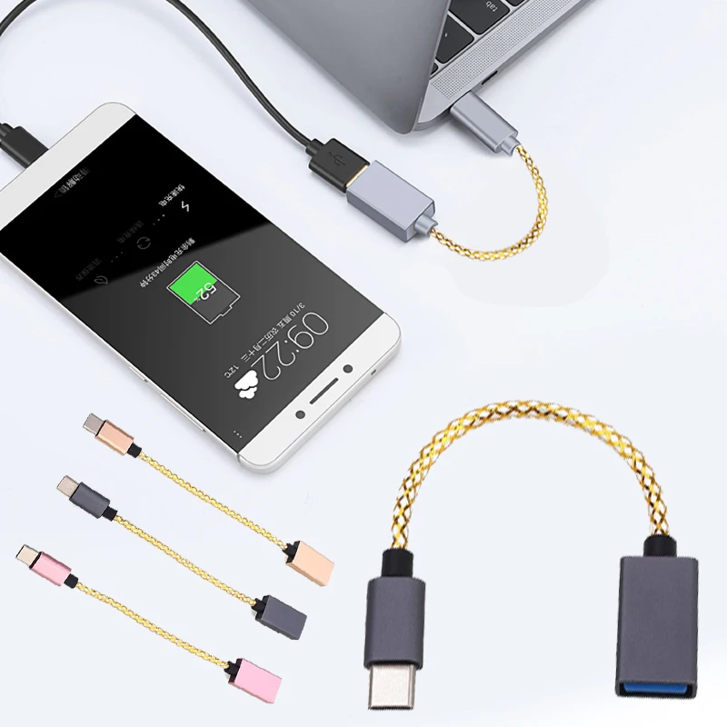 USB 3 1 Type-C к OTG кабель Цвета Универсальный 15 см адаптер для Мобильный телефон линия