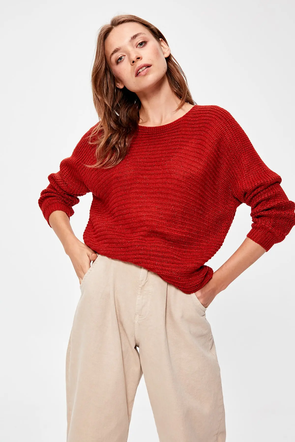 Trendyol свитер с корицей TWOAW20KZ0570| |