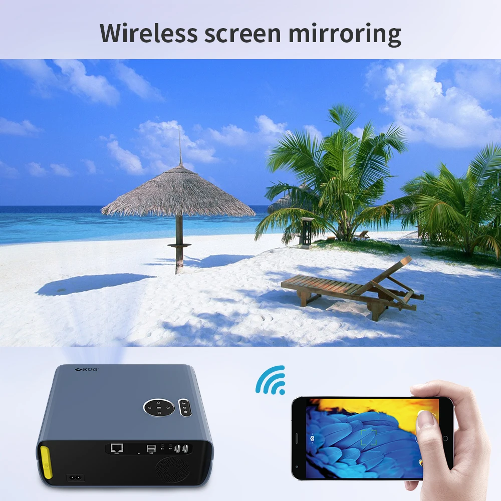 2021 проектор Android 9 0 Wifi Led 4K кинотеатр тв 1080P Bluetooth Airplay луч домашний для смартфона