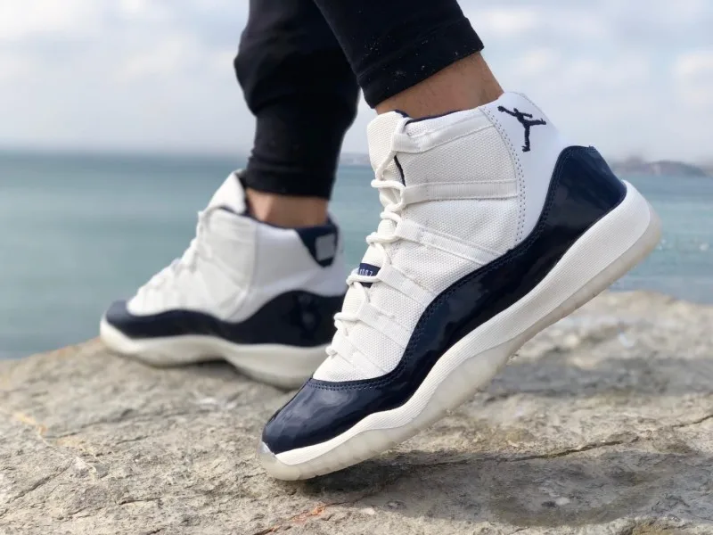 Jordan 11 ретро белый и синий - Цвет: Белый