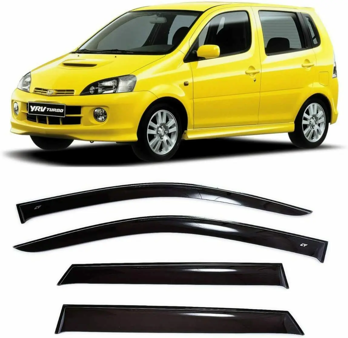 Дефлекторы окон Cobra Tuning D50200 на авто Daihatsu YRV 2000 2006 4 шт./комп. ветровики от дождя
