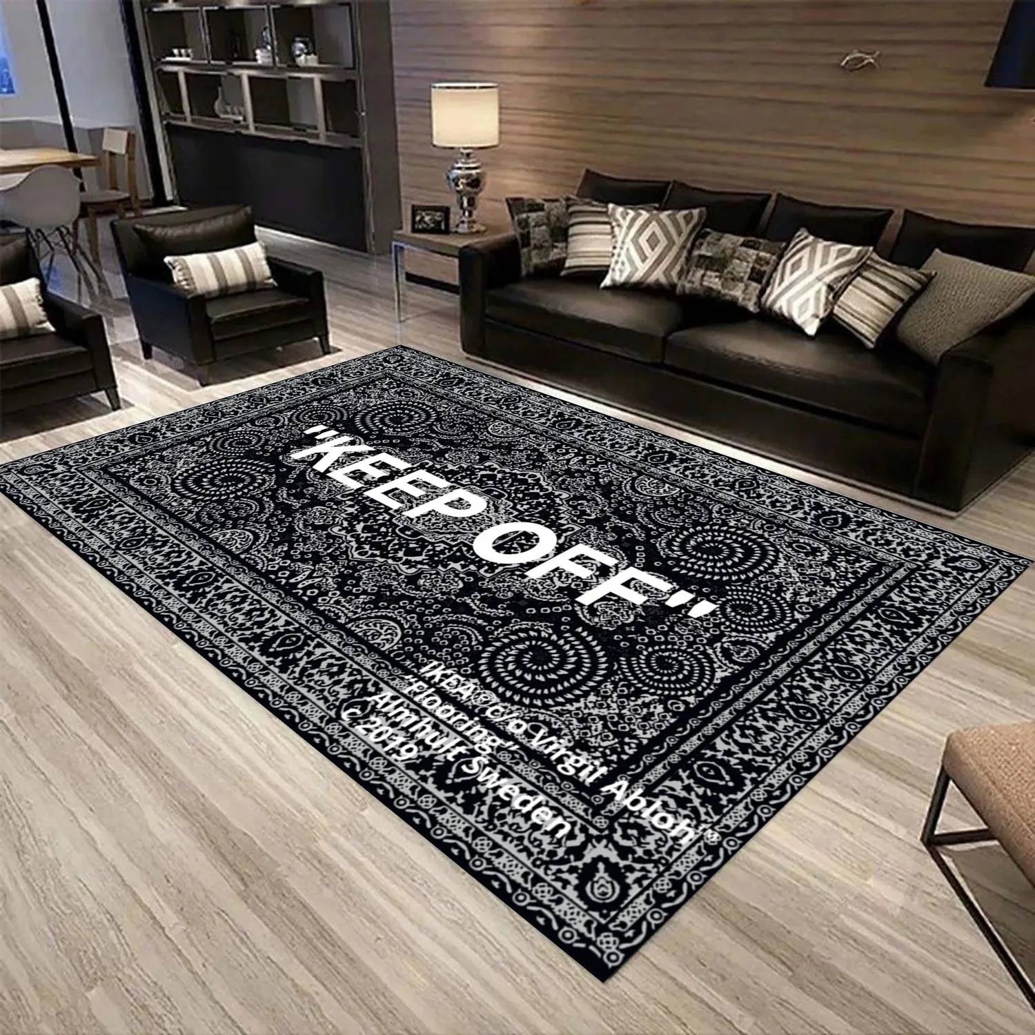 

Keep off Rug, Keepoff Classic, Virgil Abloh Rugs, Off White Pattern Rug, Rugs Living Room, Washable Rugs For New Life Styles