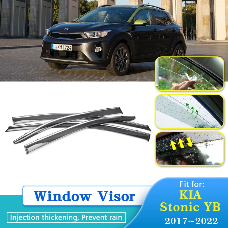 

Rain Deflector For Kia Stonic YB 2017 2018 2019 2020 2021 2022 Car Window Visor Cover Guards Antirain Chuvento Windabweiser