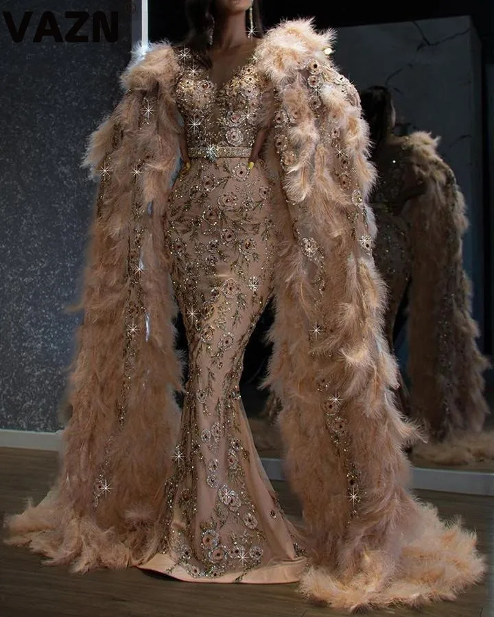 Новинка 2021 года от VAZN модное роскошное вечернее платье с круглым вырезом для