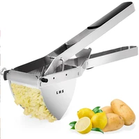 lhs stainless steel potato ricer and masher heavy duty vegetable press crusher maker squeezer machine baby mud food strainer