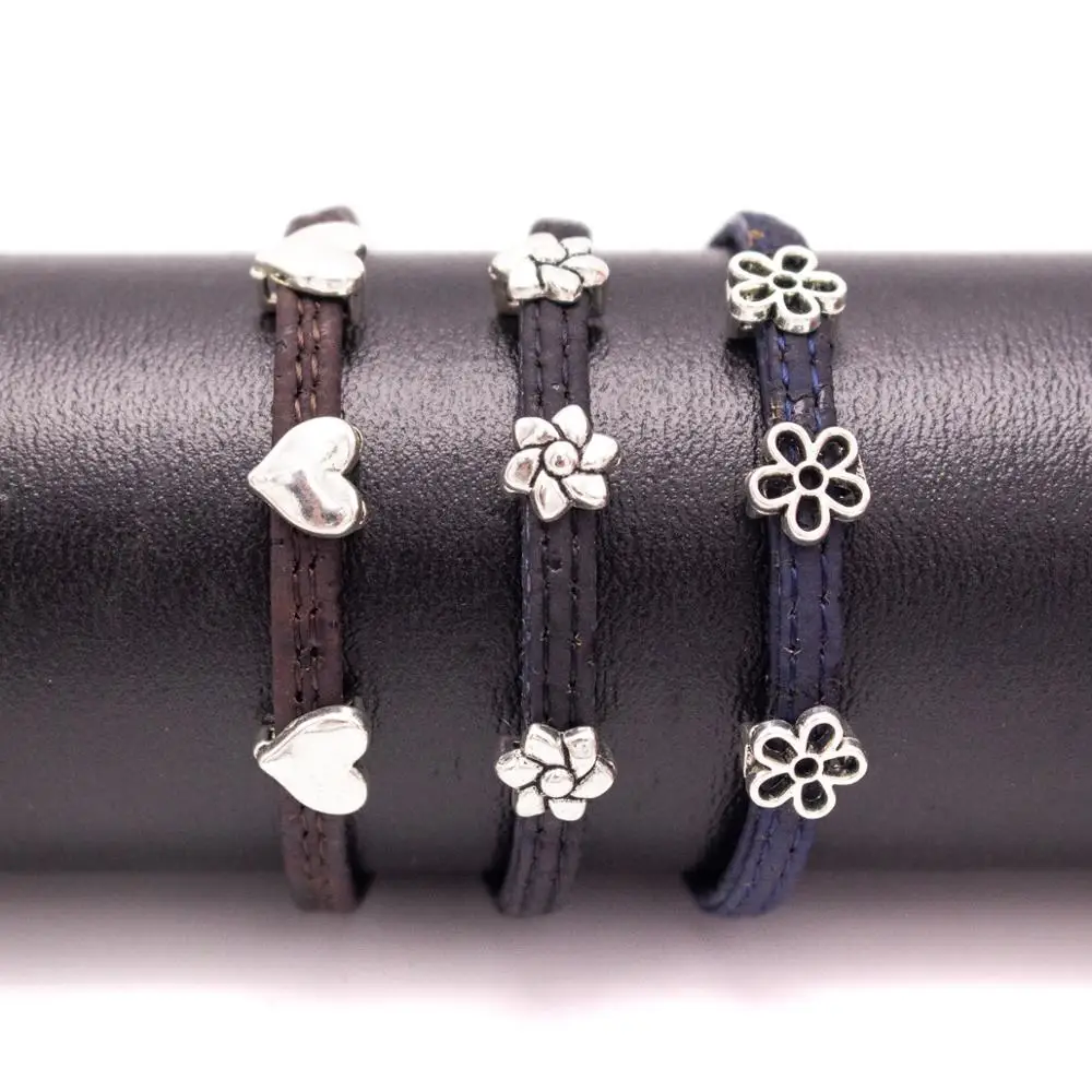 samll three flower cork bracelet women cute handmade jewelry Girlfriend Gift BR-432 | Украшения и аксессуары