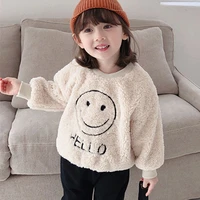 brand 2021 new girl sweatshirt childrens clothing baby kids tops thicken polar fleece sweatshirt for girls warm velvet winter