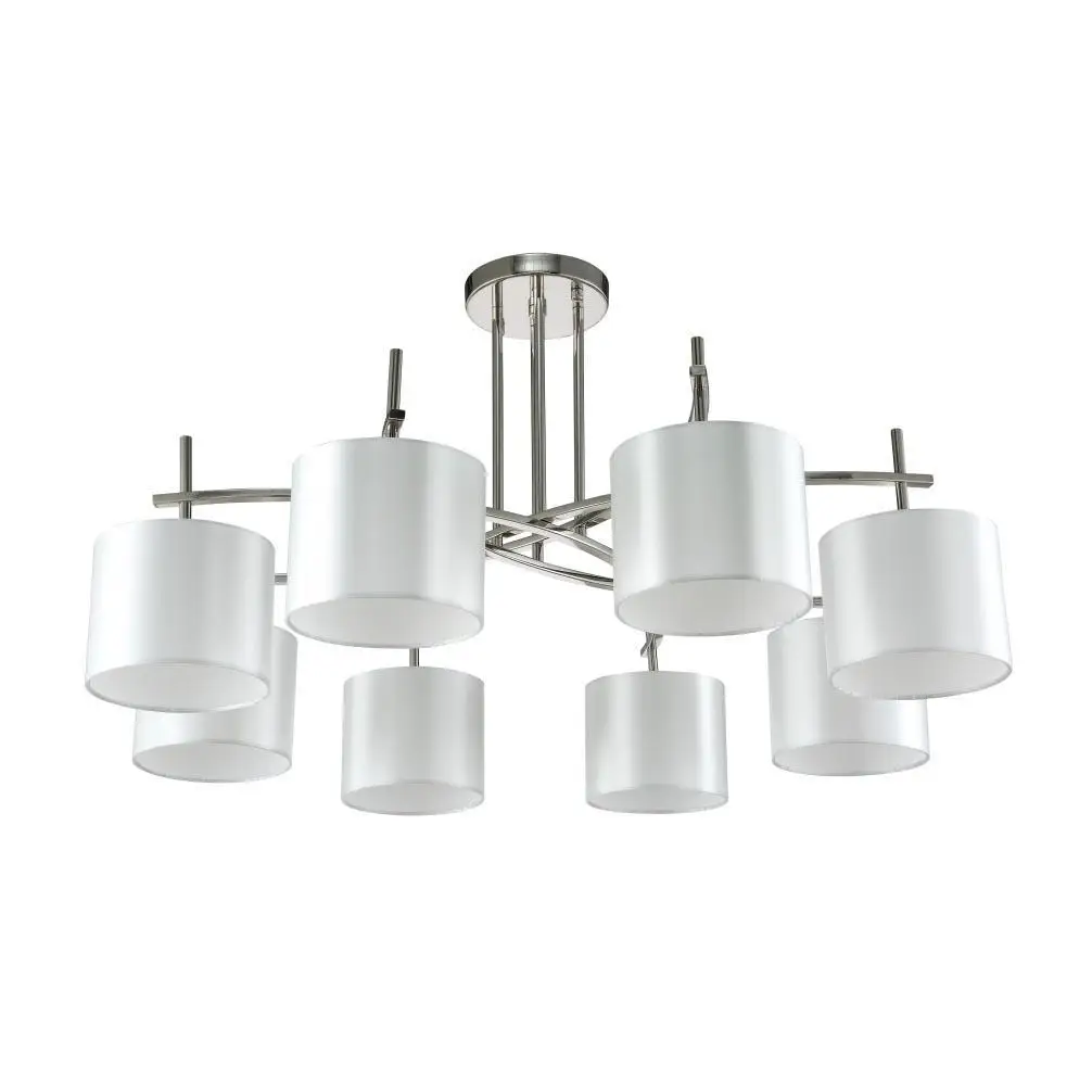 Потолочная люстра Crystal Lux Sergio PL8 Nickel. Для гостиной. 480 Вт. |