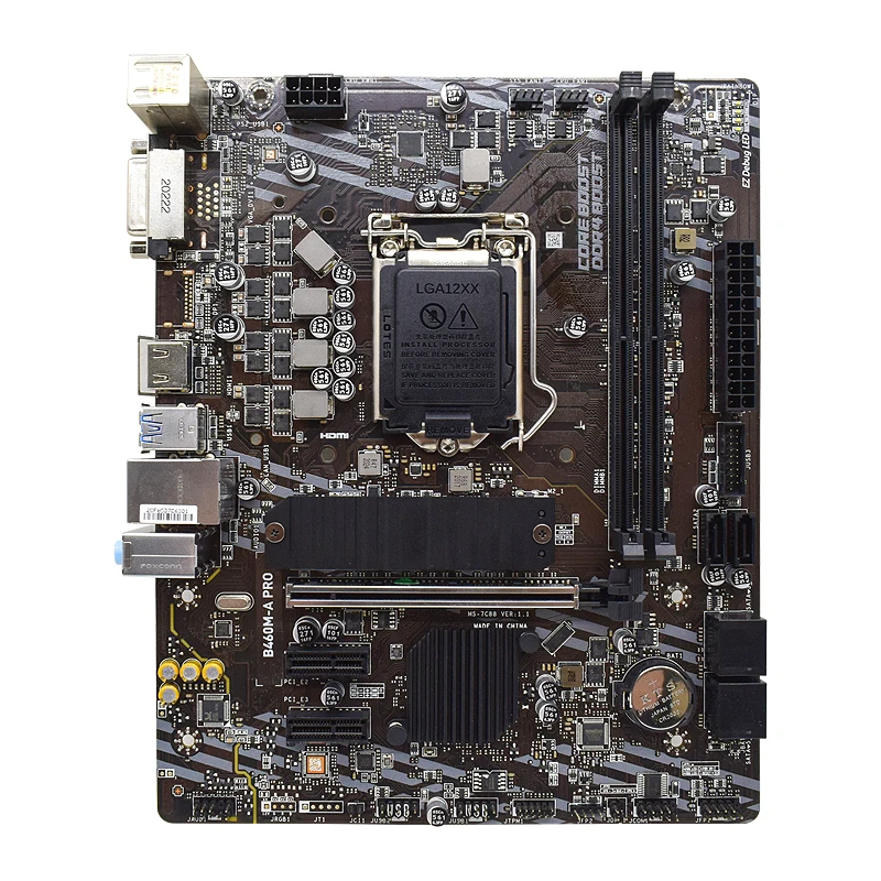 

MSI B460M-A PRO LGA 1200 Motherboard DDR4 1200 Motherboard B460 USB3.2 M.2 SATA III PCI-E 3.0 Micro ATX For Core i5-10400F cpus