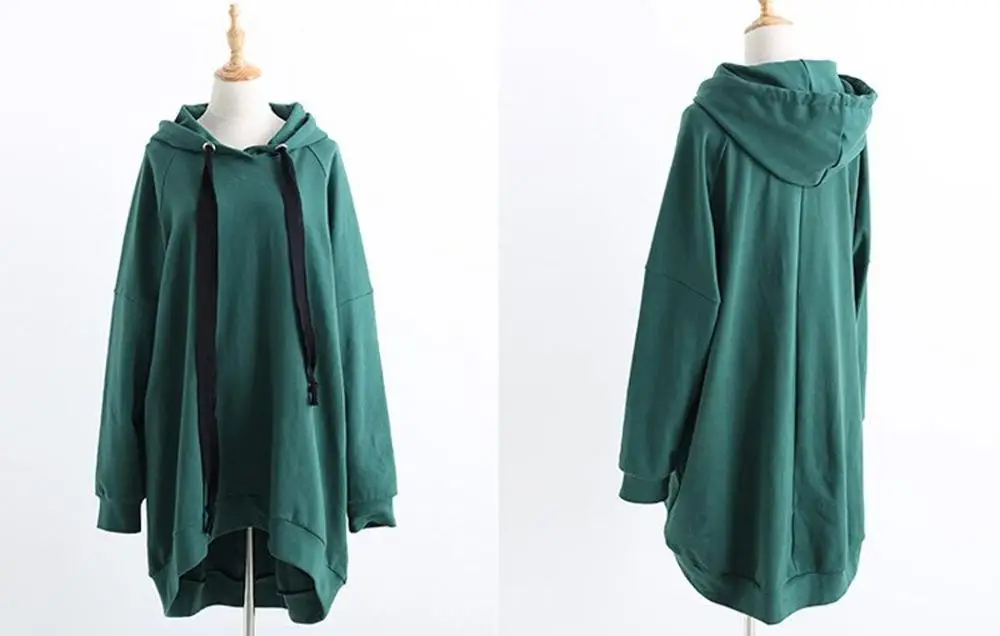 

Yellow Fleece Cotton High Low Oversized Hoodie Women / With Black Velvet Draw Cords.