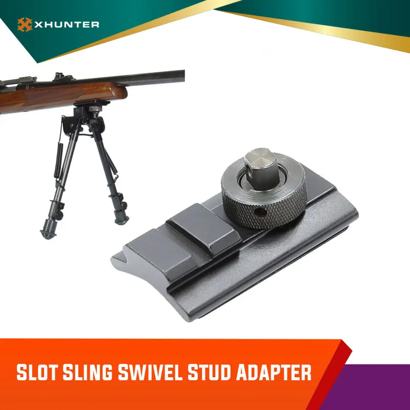 Xhunter Aluminum Alloy Picatinny Slot Sling Swivel Stud Adapter Tactical Rifle Scope Weaver Matte Black