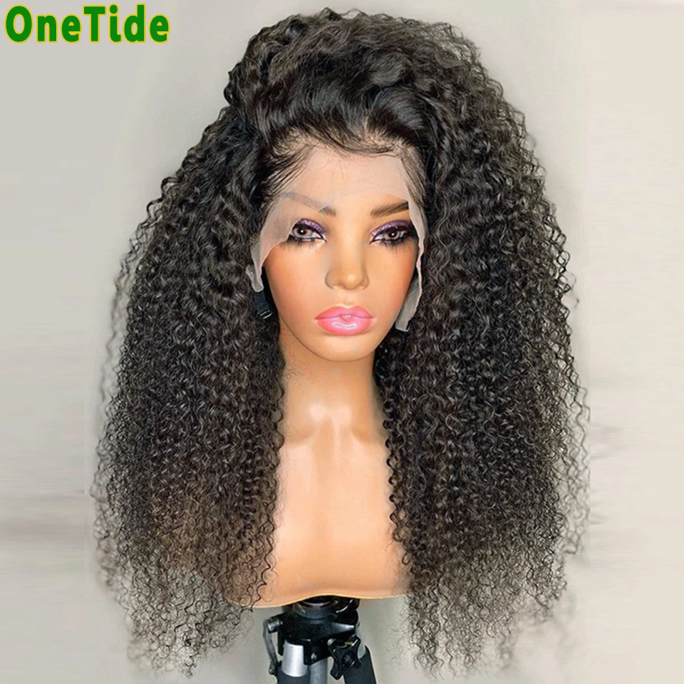 Curly 13x4 Human Hair Lace Frontal Wigs For Women 250 Density Afro Kinky Curly Lace Closure Wig Brazilian 30 Inch Lace Front Wig