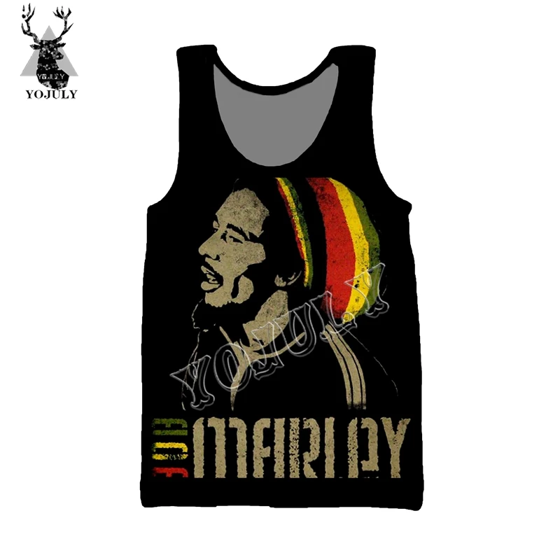 Жилет YOJULY Bob Marley с 3D принтом в стиле Харадзюку летние рубашки унисекс без рукавов