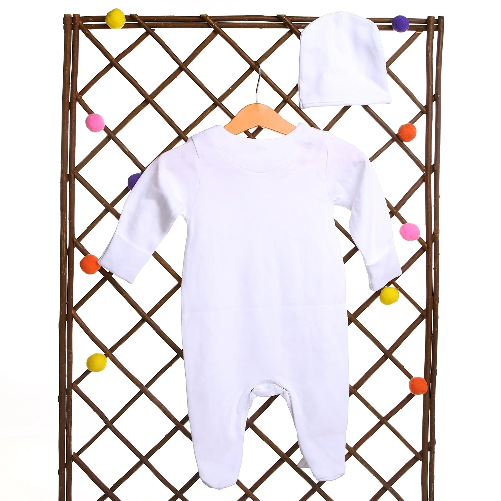 Ebebek/HelloBaby комбинезон с цветочным узором для маленьких девочек комплект со шляпой|