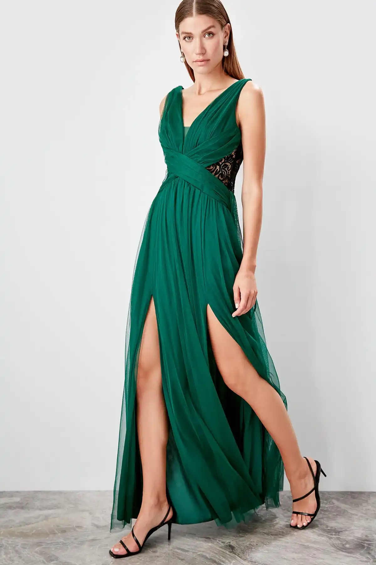 Trendyol кружевное вечернее платье TPRSS19VF0022 | Свадьбы и торжества