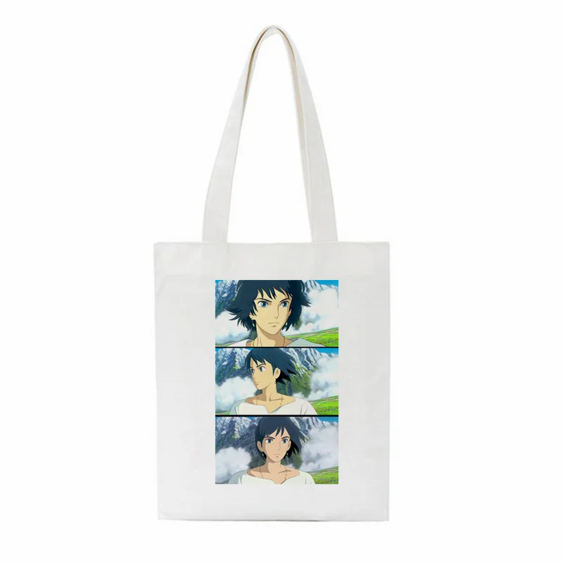 

Howl's Moving Castle Pattern printing Bag Studio Ghibli femme Japanese cartoon Anime Women Handbag Canvas Bag Tote Shoulder Bag