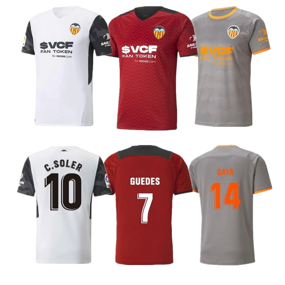 

New High quality 2021 22 valencia soccer jersey GUEDES GAMEIRO Florenzi RED WHITE RODRIGO Gaya M. Gomez Men football shirts