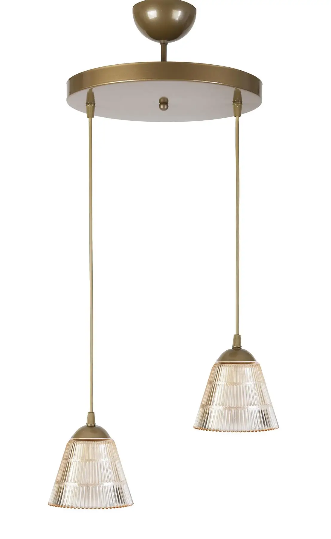 

Pendant lamp Chandelier Metal Cream Glazed Modern Living Room Bell Dual