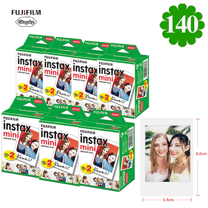 140 sheets Белая пленка для Fuji Instax Мини пленка Instax Mini 8 9 пленка для ЖК-дисплея с подсветкой Fujifilm Instax Mini 7 s/8/25/90/9 Instax Камера камер Мгновенной Печати Mini 8 9 фильм - Цвет: 140 sheets