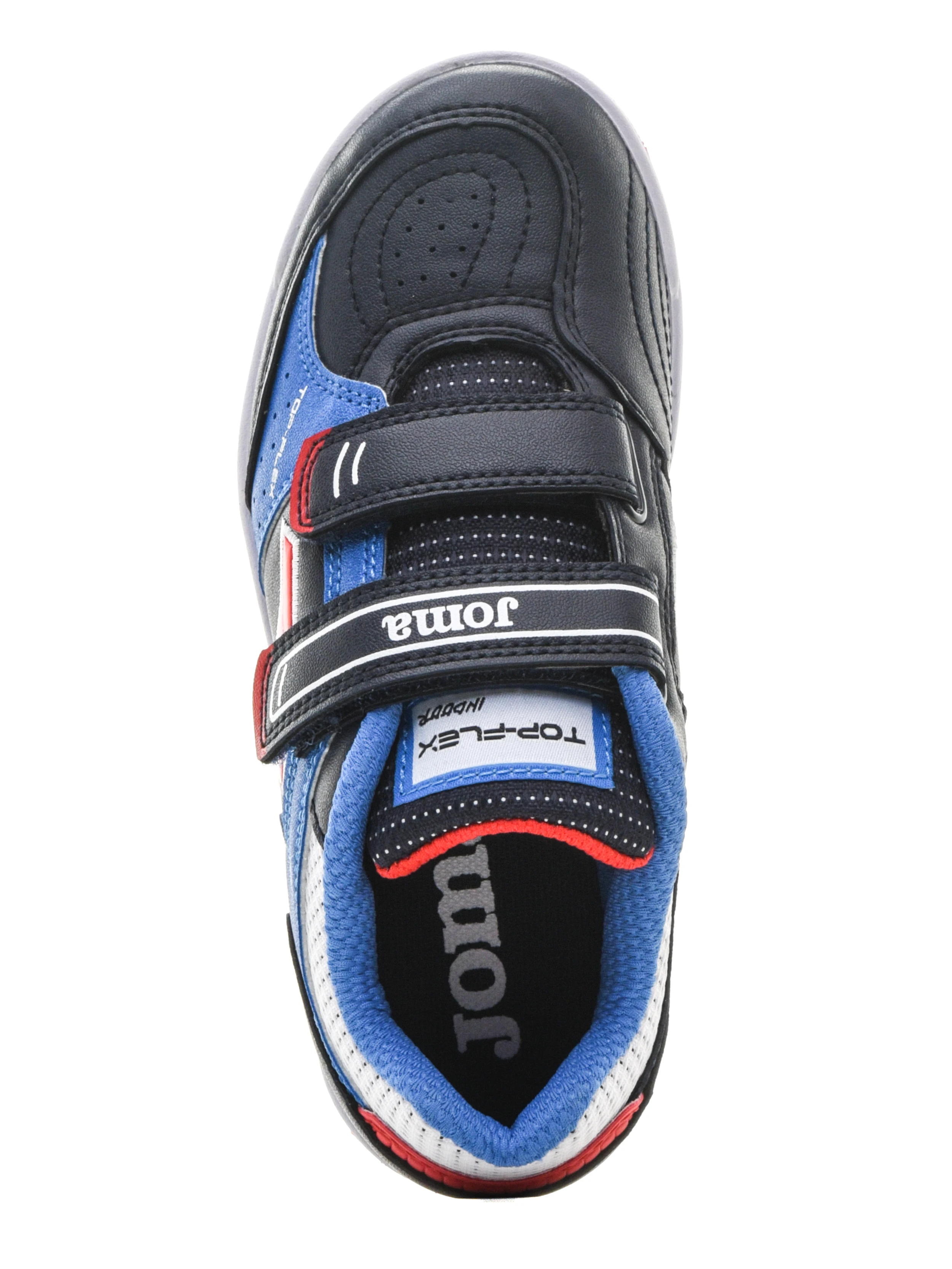 Joma. Futsal shoes top flex dark blue Lightweight Durable Equipment High Quality Sport Mini Football Artificial Cleats Double Sole Grass Lawn Comfort