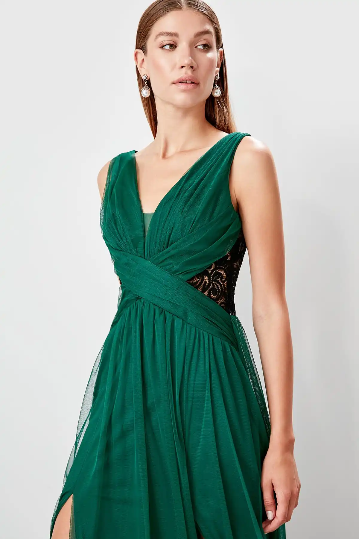 Trendyol кружевное вечернее платье TPRSS19VF0022 | Свадьбы и торжества