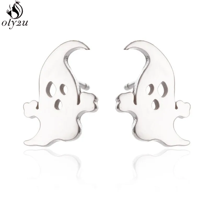 Oly2u Fashion Pumpkin Funny Earrings Women Halloween Jewelry Cute Ghost Stud Best Easter Gift for Girls Kids Friends | Украшения и