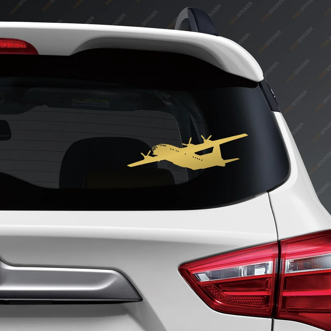 Наклейка на авто Самолёт Ан 12 Виниловая наклейка машину автомобильная 12|Наклейки