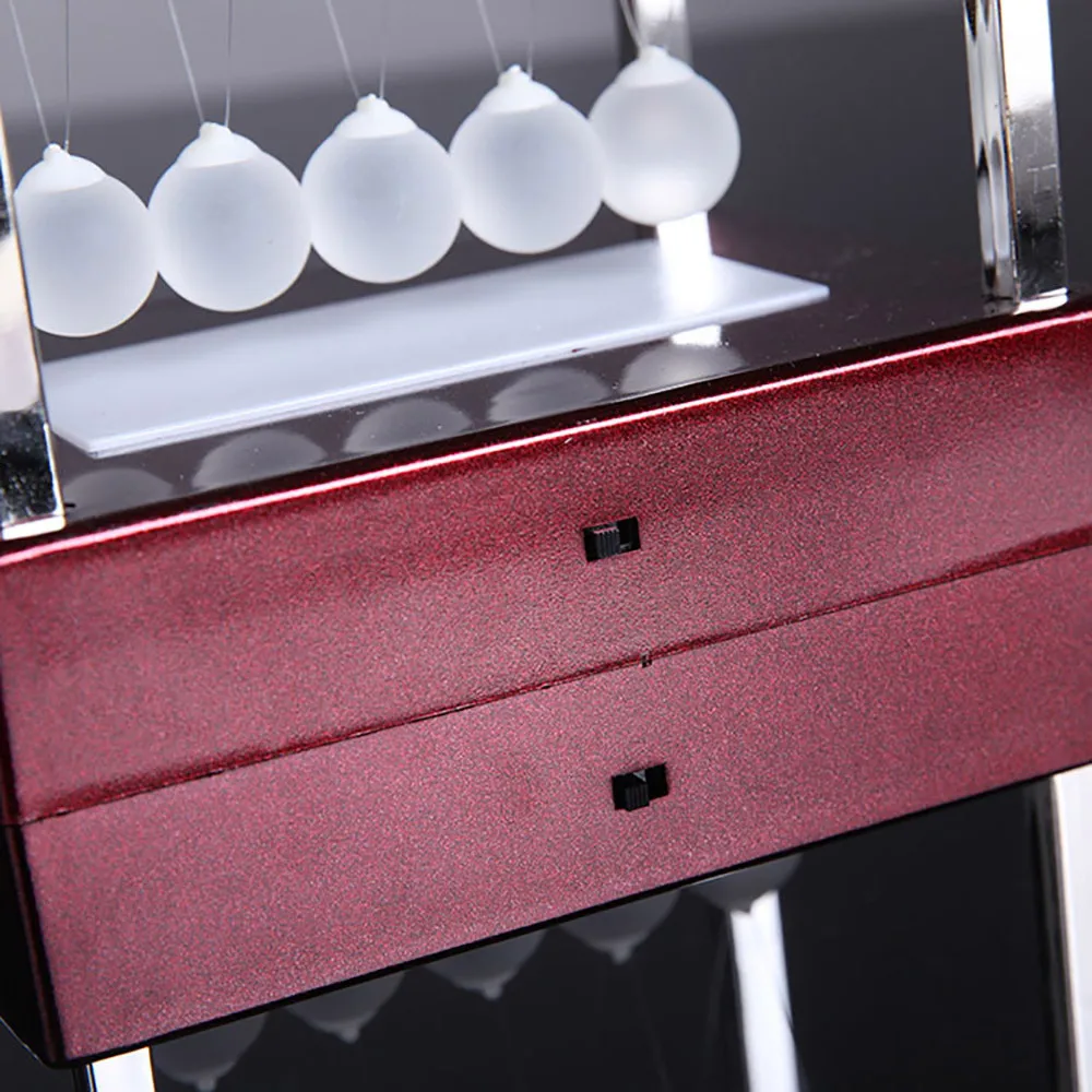 

Holiday Gifts Newtons Cradle LED Light Up Kinetic Energy Home Office Science Toys Home Decor Colorful Luminous #Y