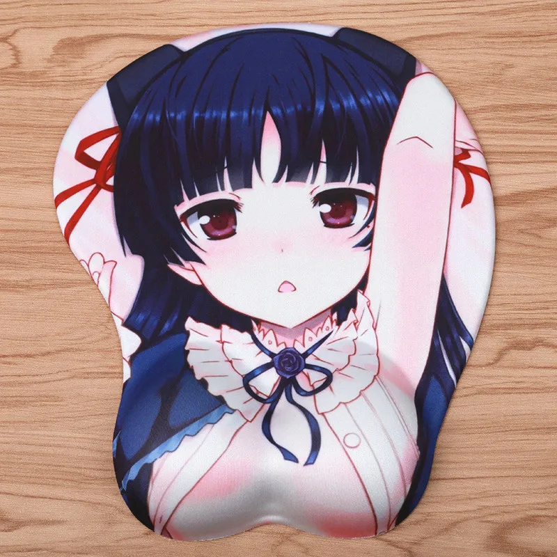 

3D Soft Chest Mouse Pad Wrist Rest Cute Girl Japan Anime Mousepad Silicone Office Cartoon Laptop Notebook Computer Desk Mat