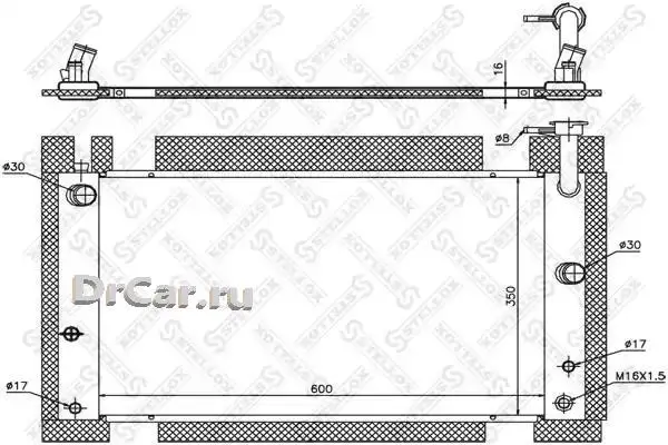 STELLOX 10-26333-SX 10-26333-SX_радиатор системы охлаждения! АКПП\ Toyota Prius 1.5i 16V 03-06 1шт |