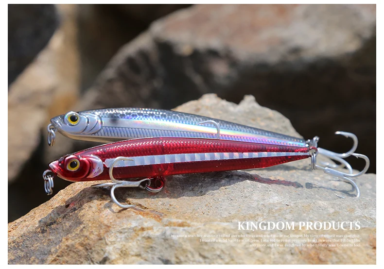 Kingdom Fishing Тонущая приманка карандаш 95 мм 19 г 80 мм 14 г 70 мм 9 г искусственная жесткая приманка воблеры Новое поступление для морского окуня модель 7504