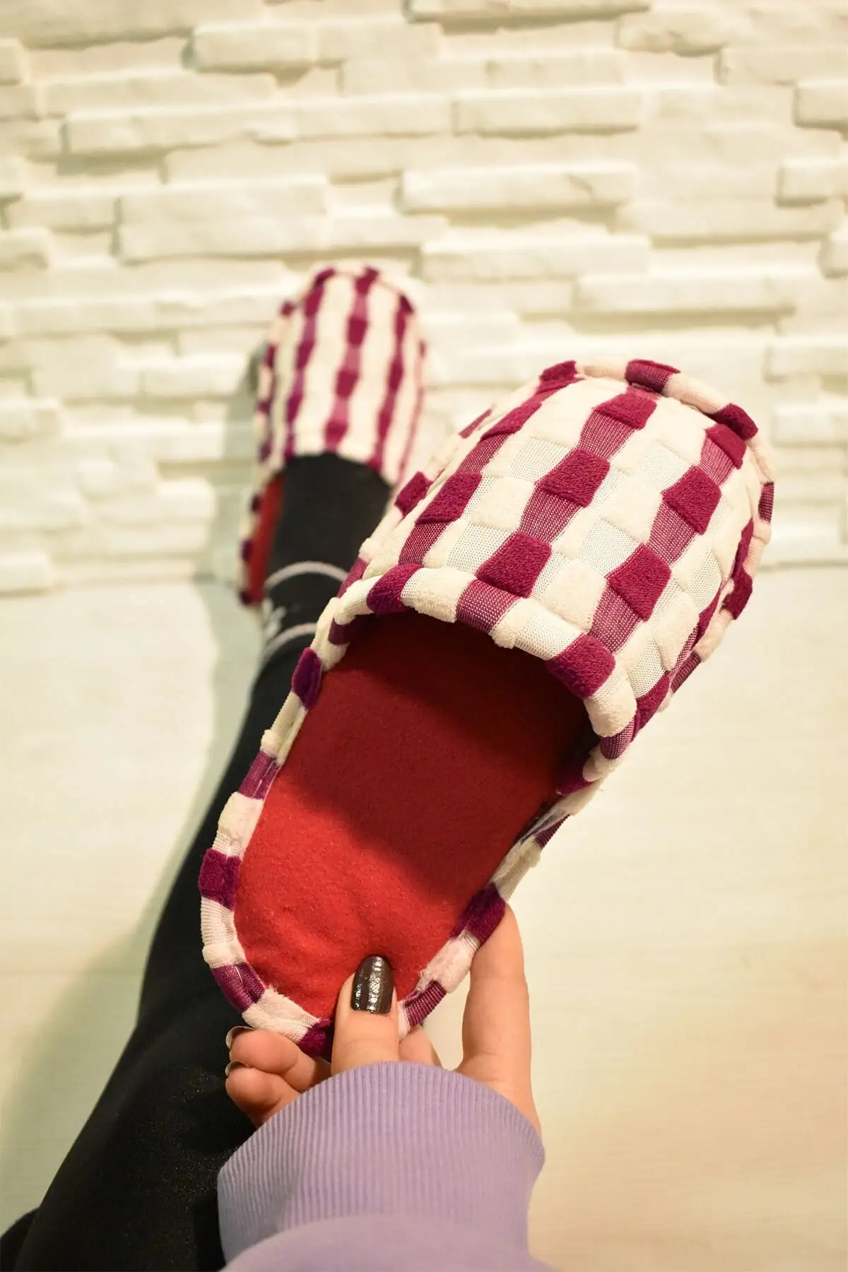

Bowl Striped Women Home Slipper